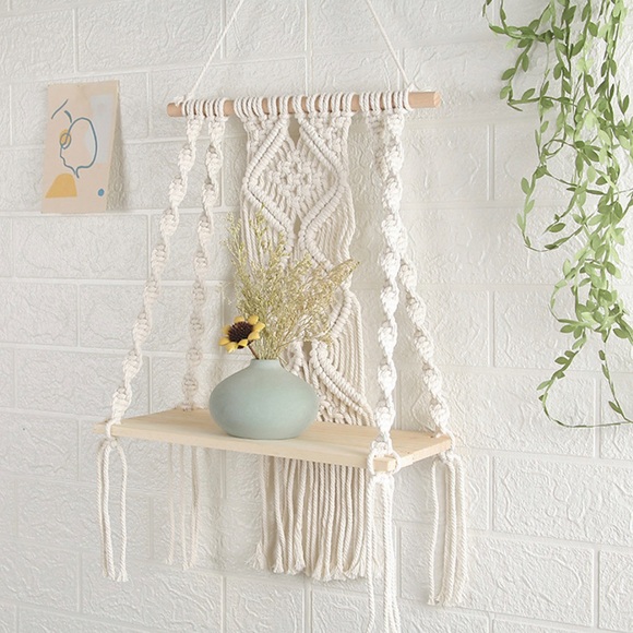 Bohemian Style Tapestry Handcrafted Macrame Wall Hanging 2PC - Picture 3 of 8